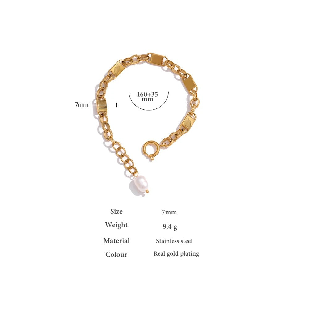 Chain Pearl Bracelet