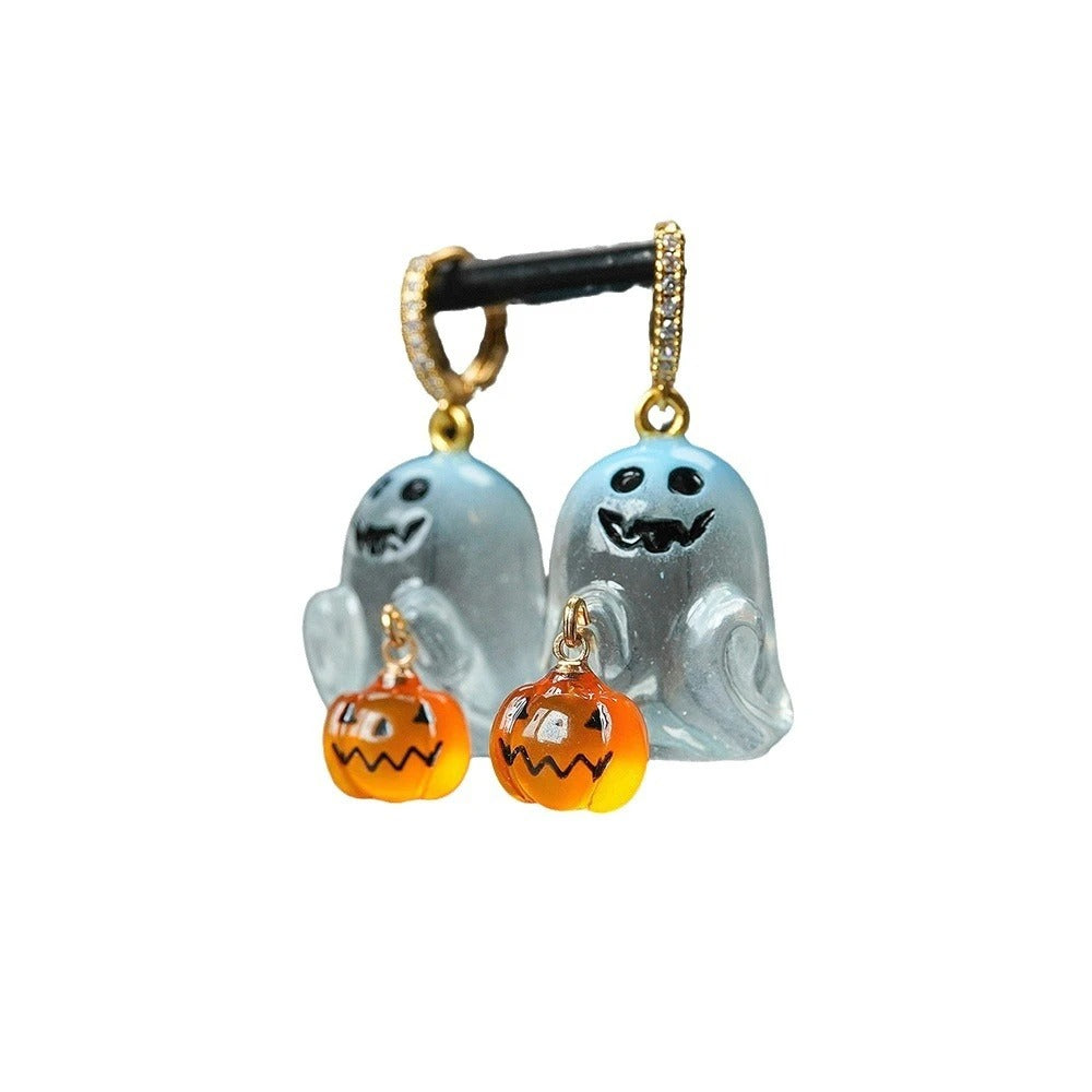 Halloween Ghost Drop Stud Earrings