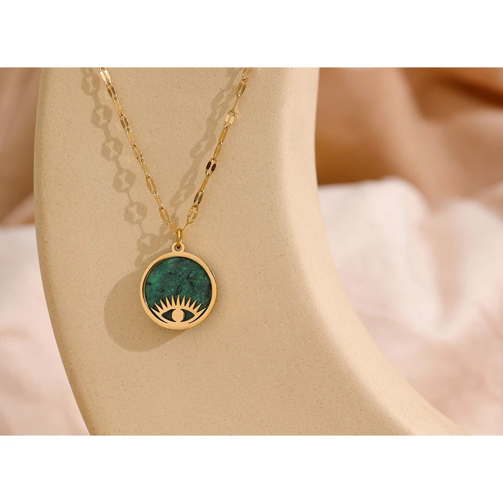 Green Eye Necklace