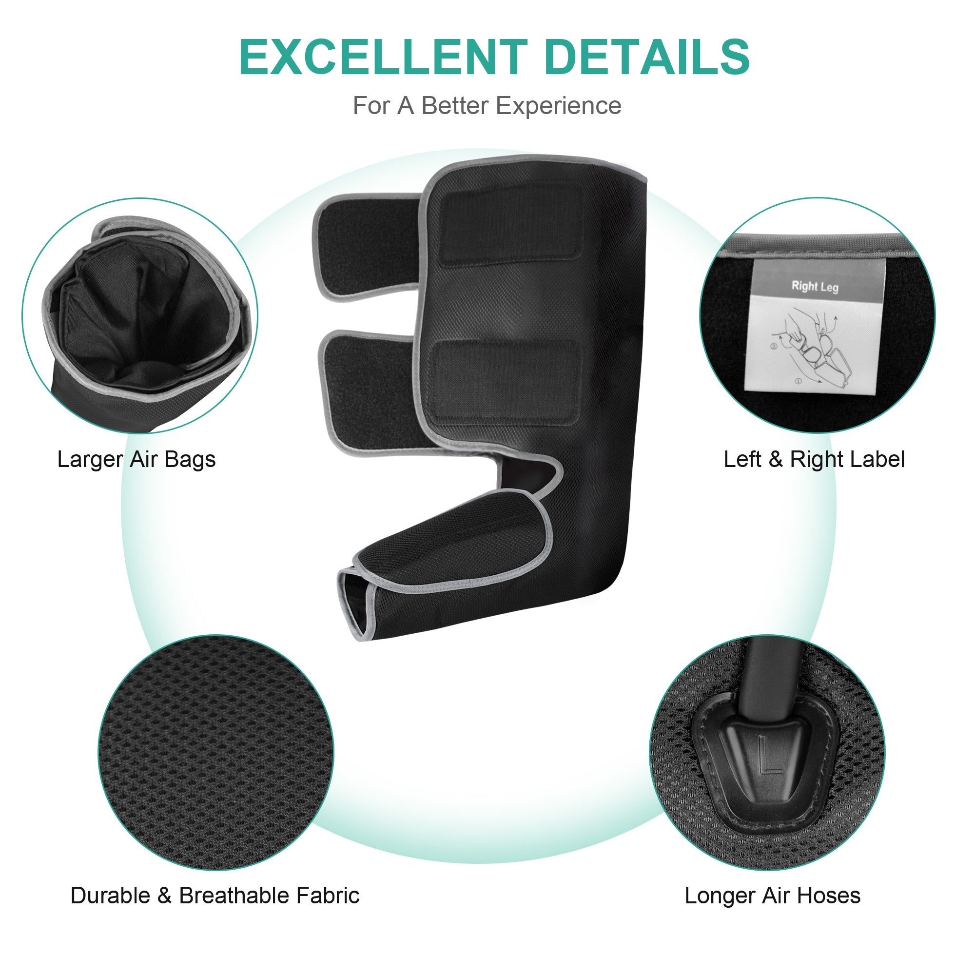 Air Compression Leg Massager for Circulation