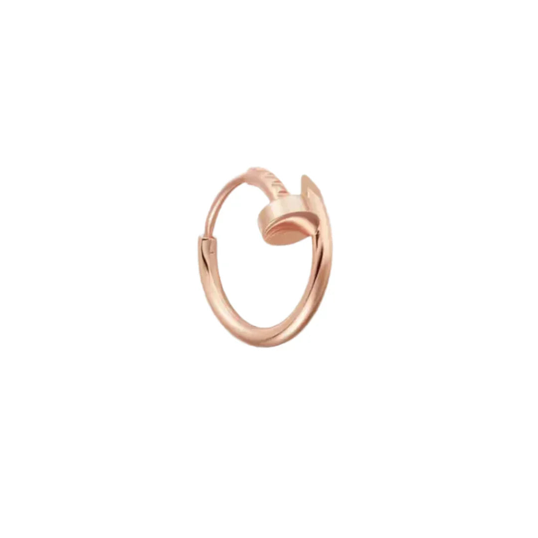 Mini Hoop Earring Rose Gold Vermeil Single Piece
