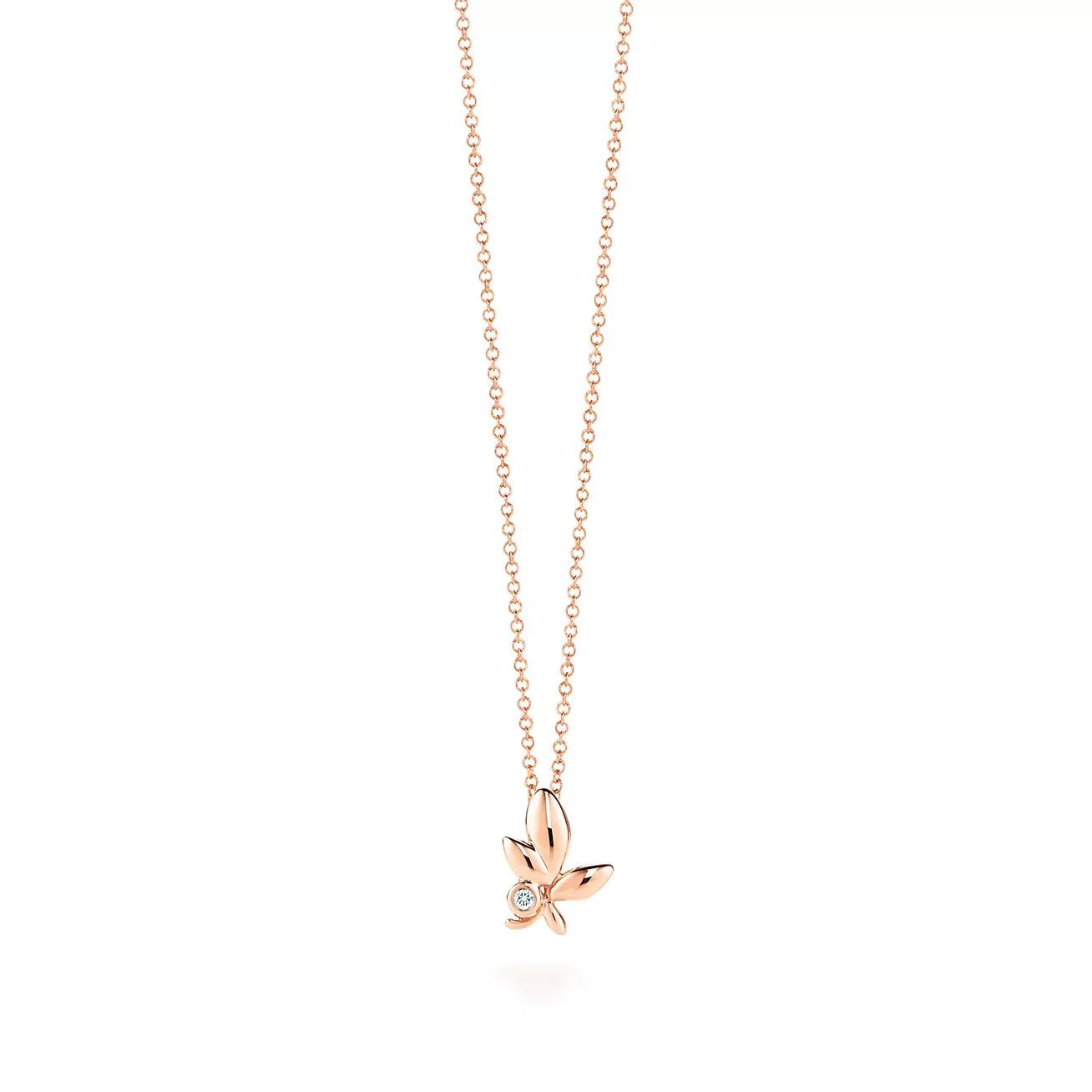Paloma Picasso Olive Leaf Pendant Rose Gold