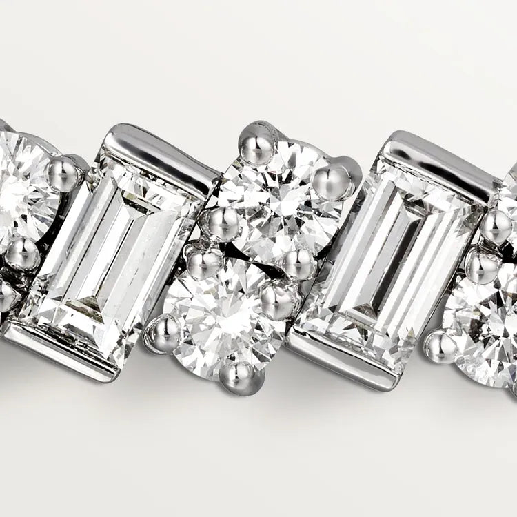 Reflection Bracelet White Gold Vermeil Diamond Mix