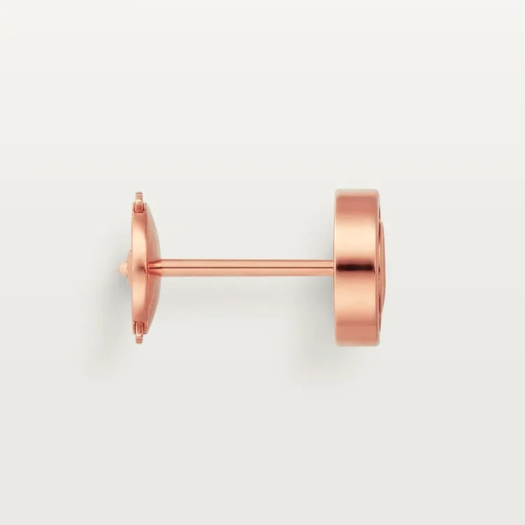Screw Motif Stud Earrings in Rose Gold Vermeil