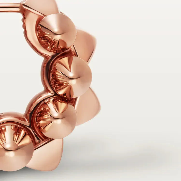 Sculpted Ribbon Hoop Earring in Rose Gold Vermeil
