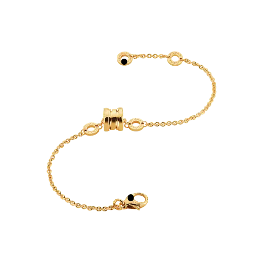 Spiral Center Chain Bracelet Yellow Gold Vermeil Minimal Design