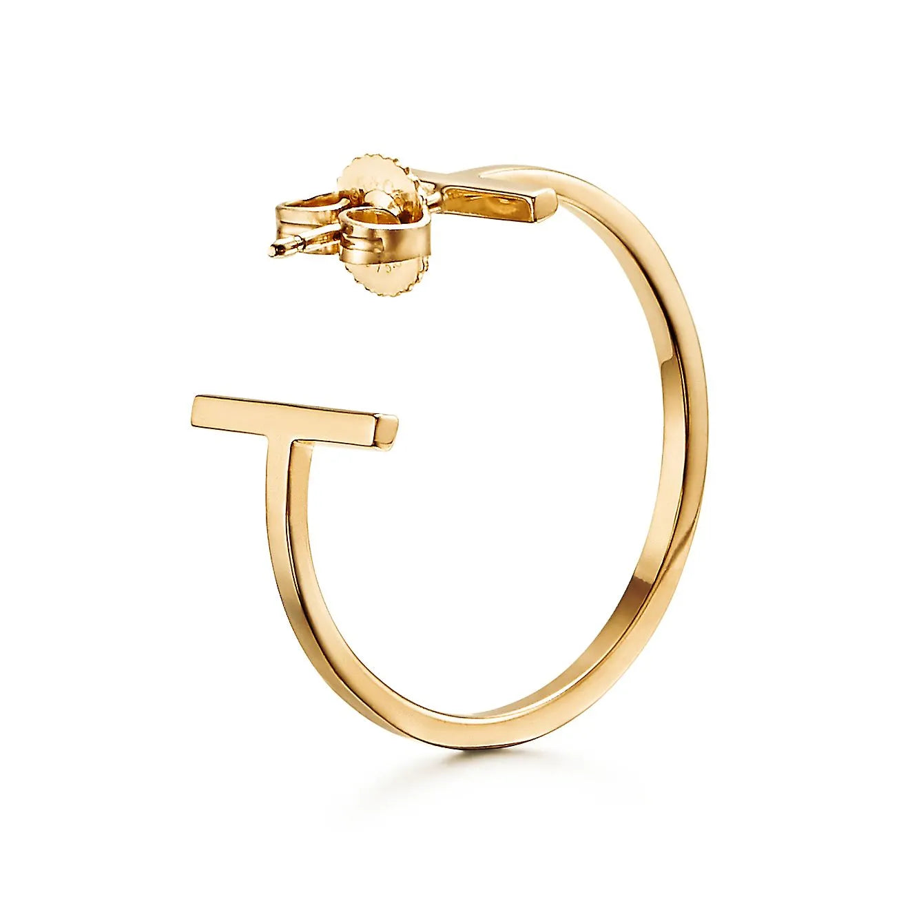 T Hop Yellow Gold Earrings