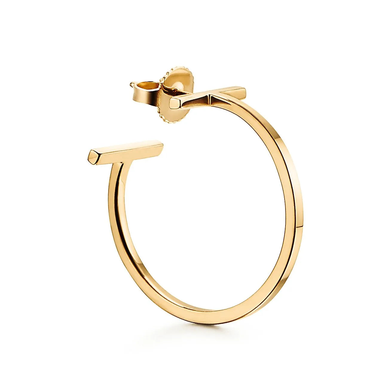 T Hop Yellow Gold Earrings