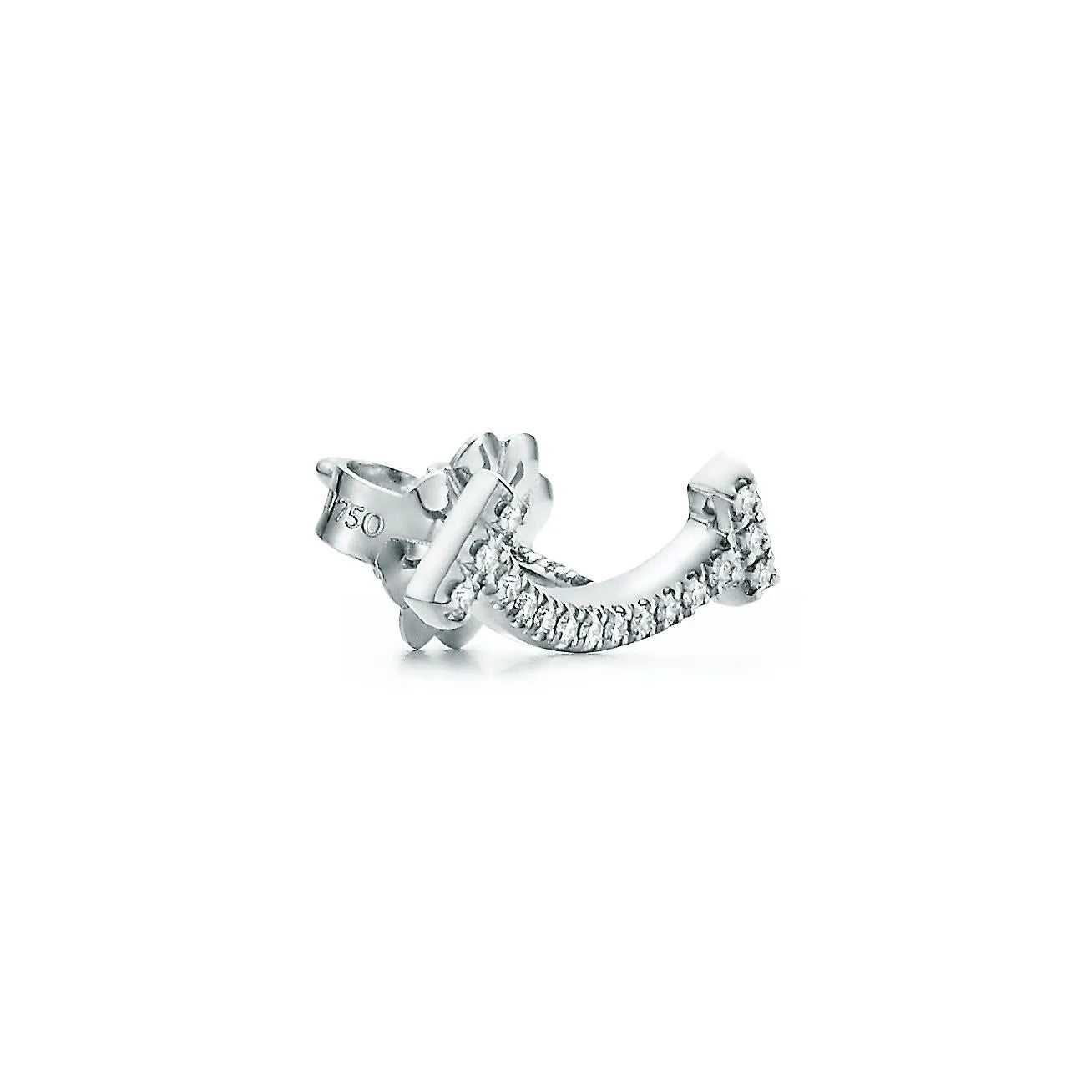 T Smile White Gold With Diamonds Earrings