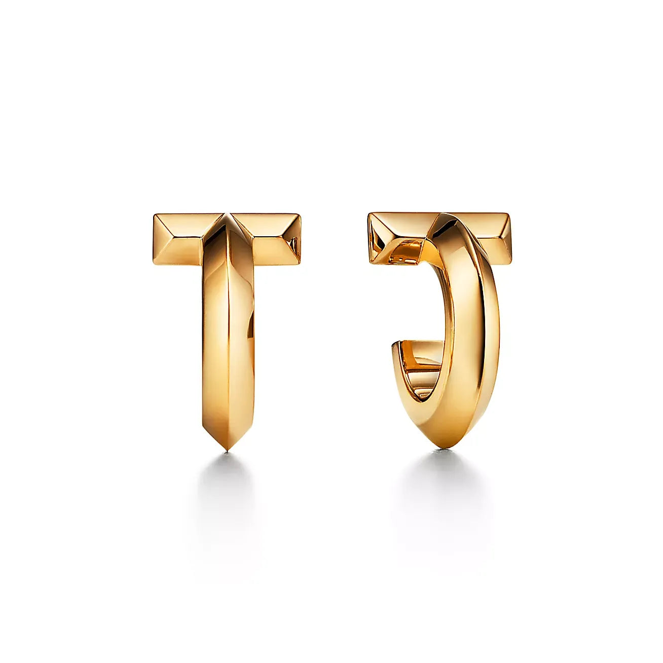 T1 Extra Small Yellow Gold Earrings