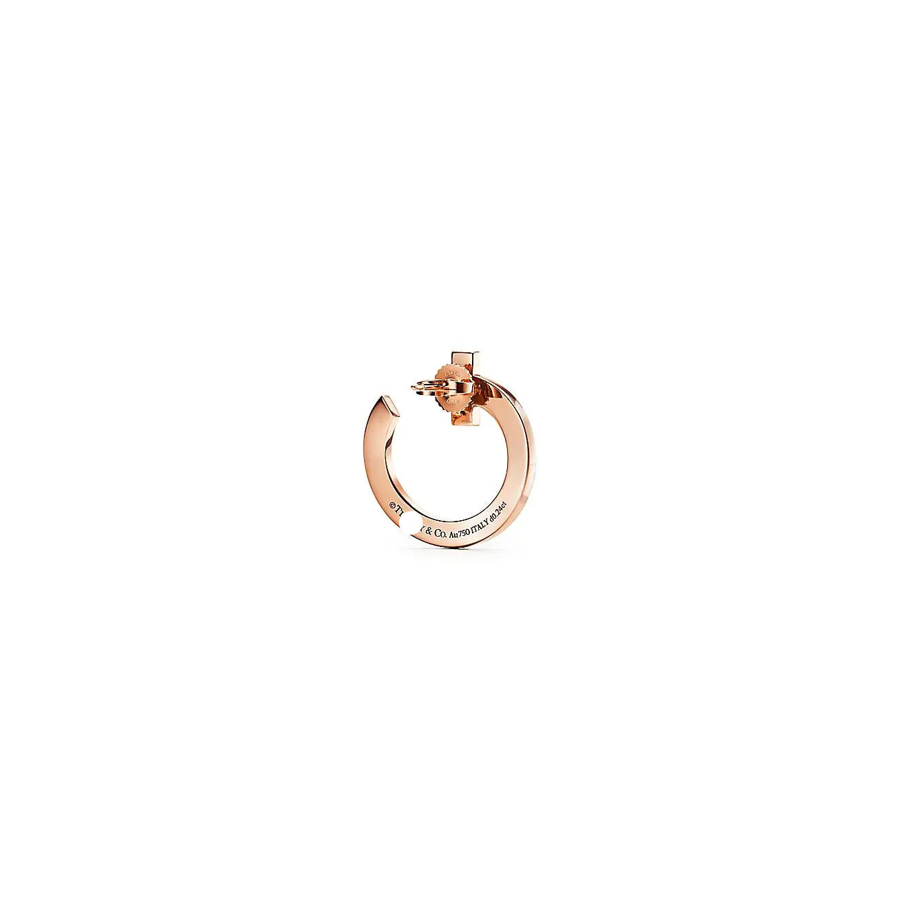 T1 Open Rose Gold With Diamonds Earrings