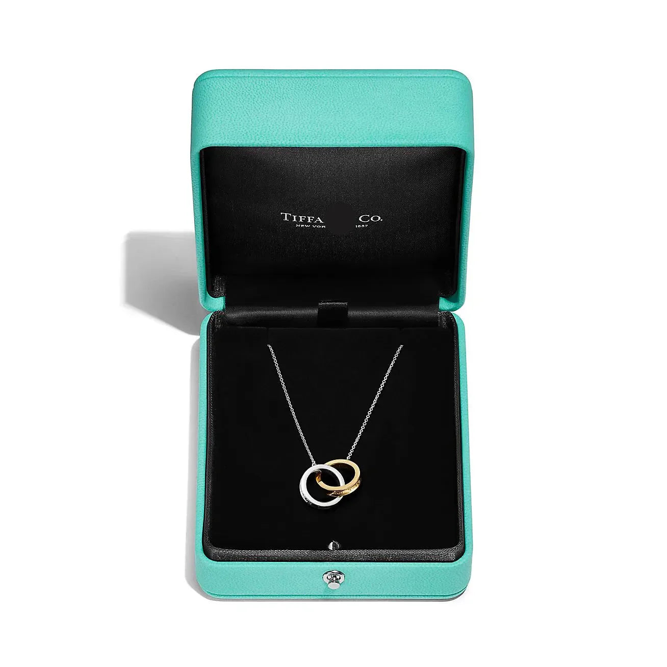 Interlocking Circles Necklace Sterling Silver & Gold Vermeil