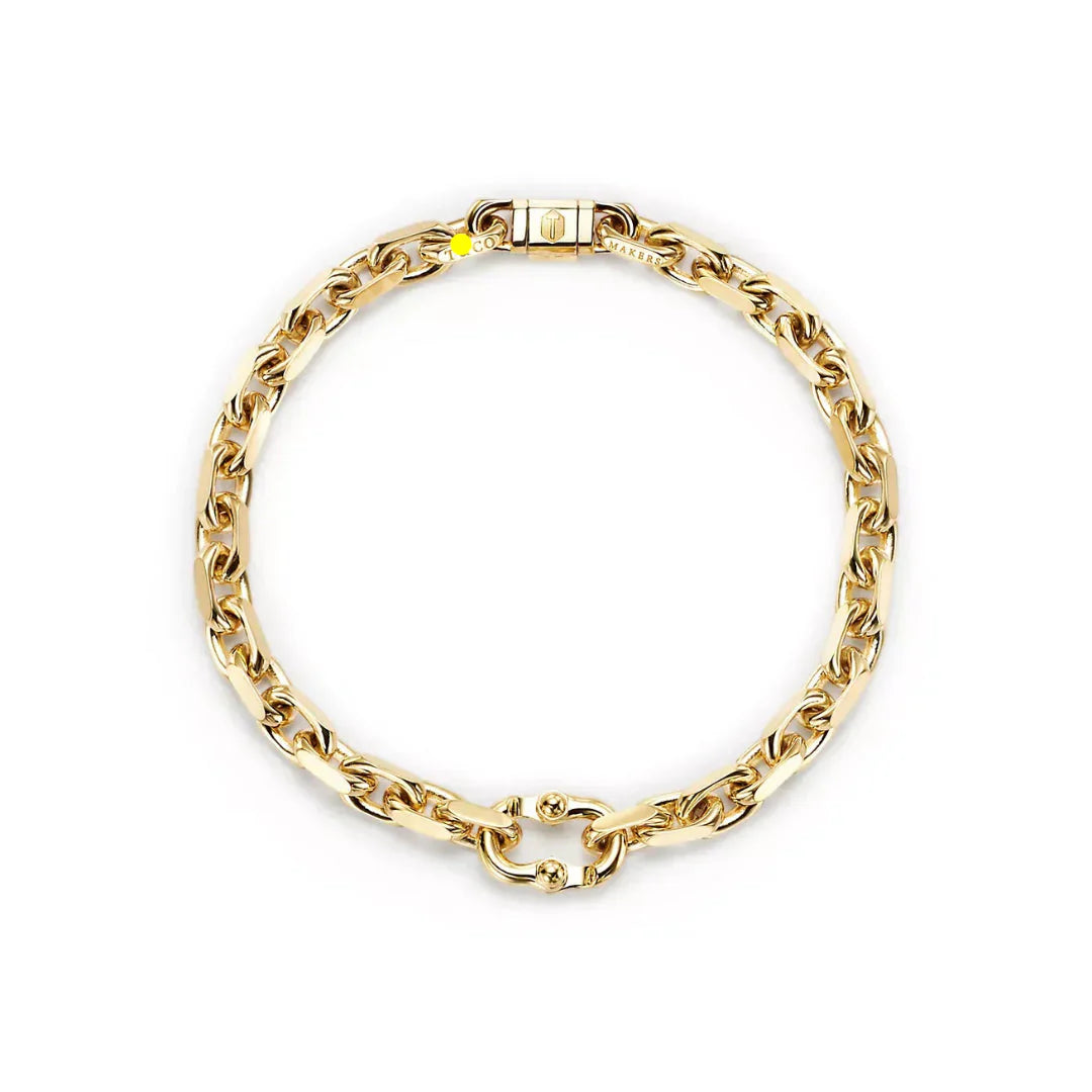 1837 Makers Narrow Chain Bracelet in Yellow Gold