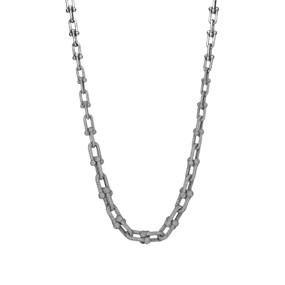 HardWear Graduated Link Necklace Full Diamonds