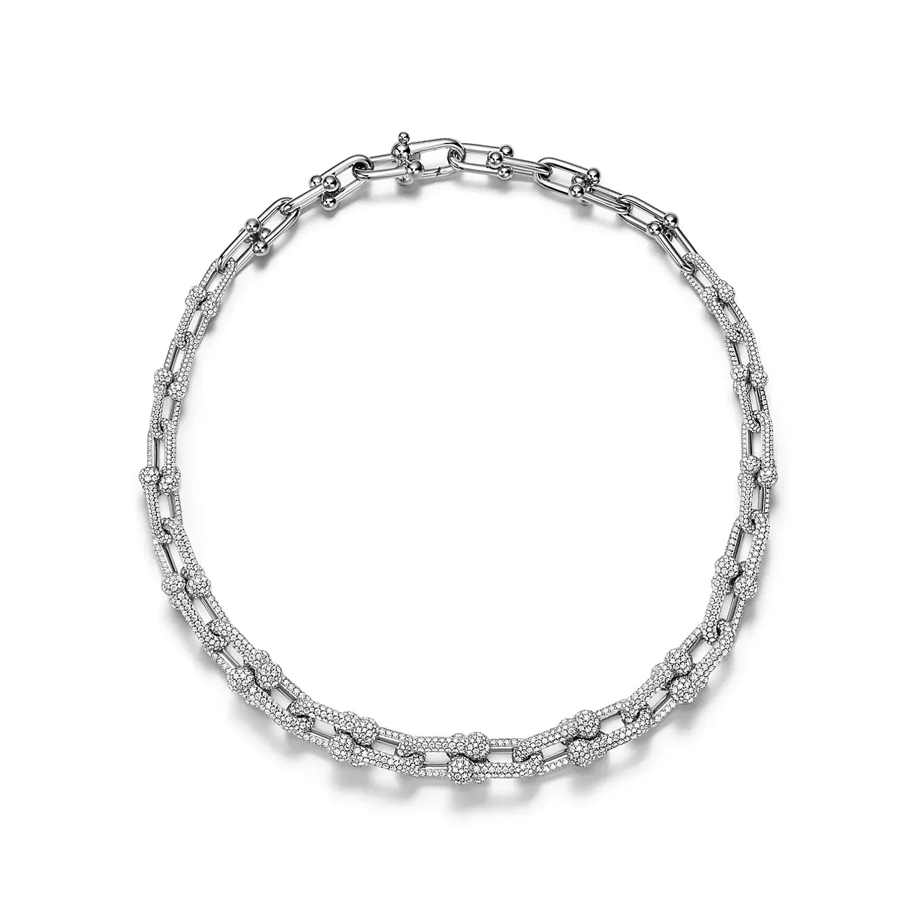 HardWear Graduated Link Necklace Full Diamonds