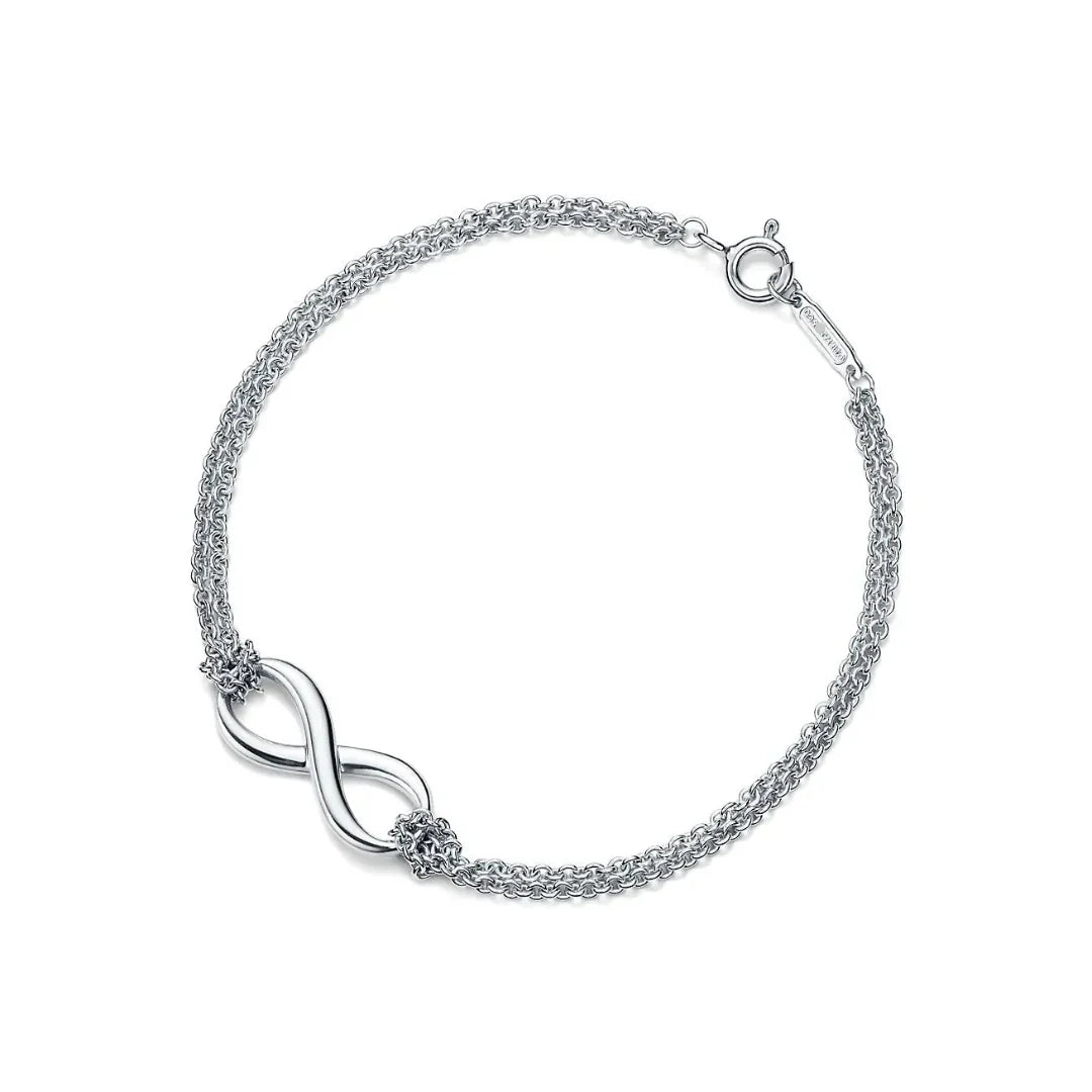 Infinity Bracelet in White Gold
