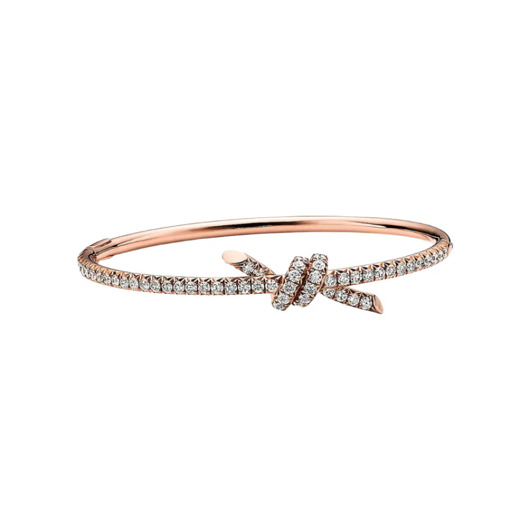 Knot Bracelets Rose Gold Full Diamonds