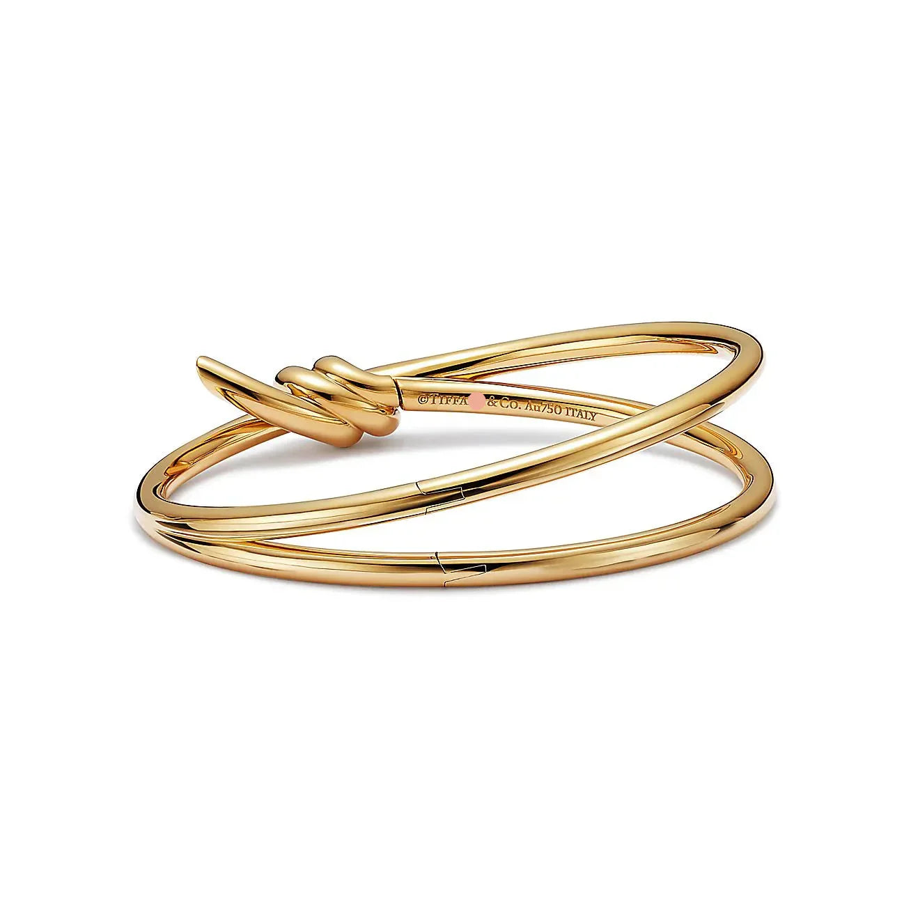 Bracelets Knot Double Row Hinged Yellow Gold