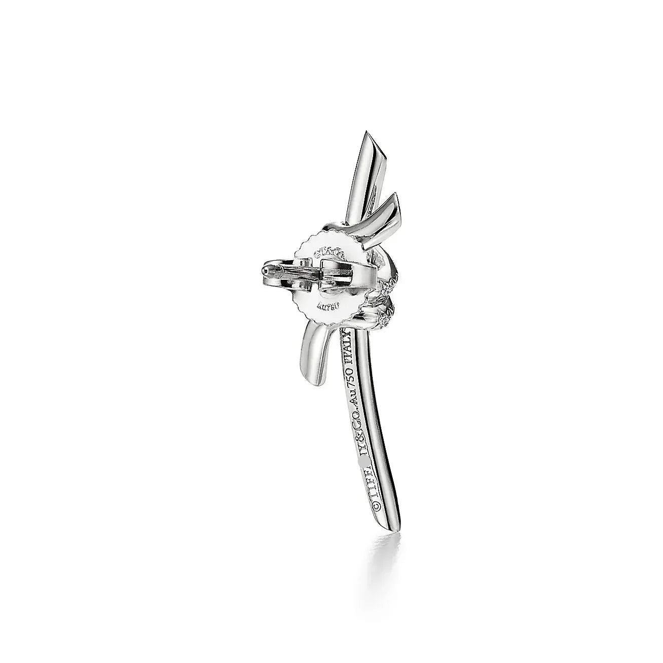 Knot Earrings in White Gold with Diamonds