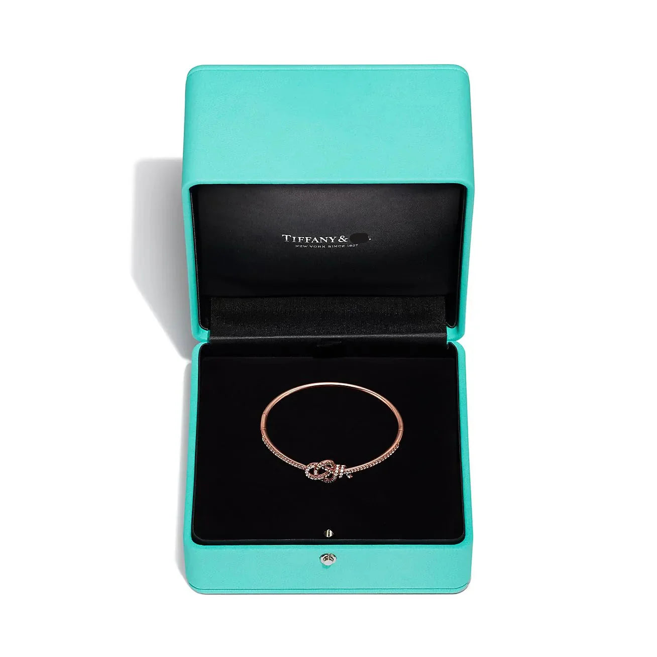 Knot Hinged Bracelet Rose Gold Full Diamonds