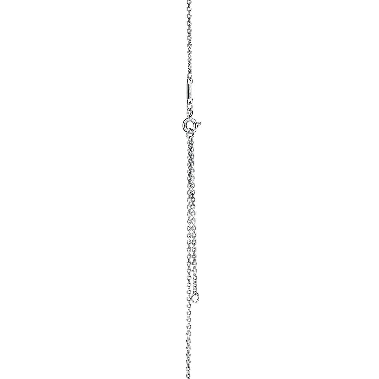 Knot Pavé Pendant Necklace White Gold Full Diamonds
