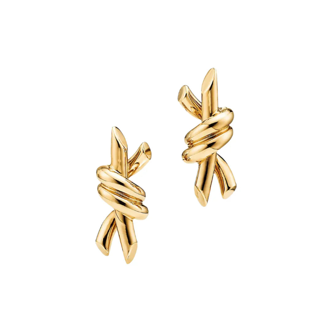 Knot Small Earrings in Yellow Gold