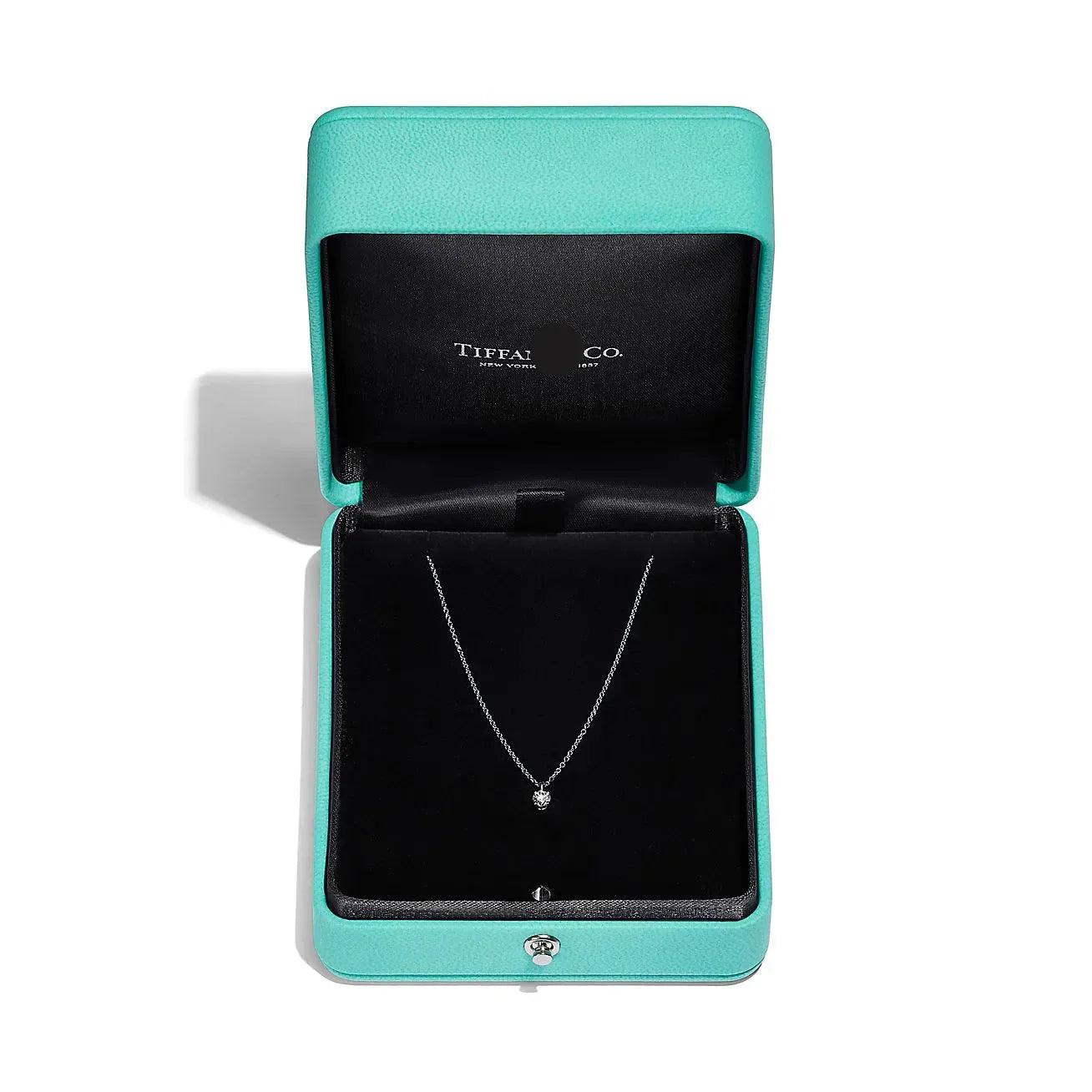 Solitaire Diamond Pendant Necklace White Gold