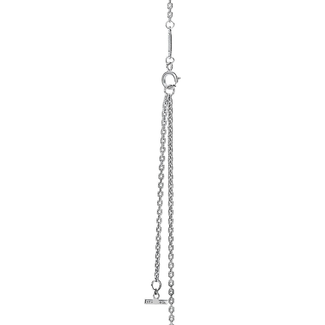 T Extra Large Smile Necklace in White Gold Full Diamonds