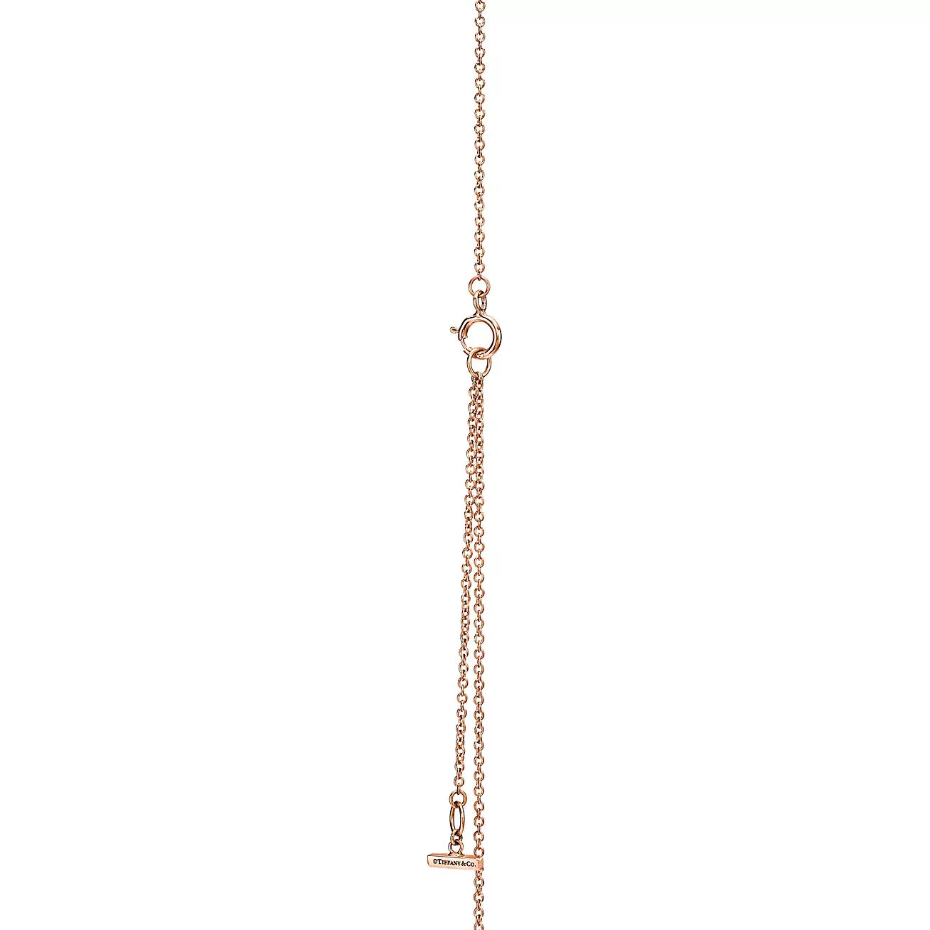 T Diamond and Mother-of-pearl Circle Pendant Necklace
