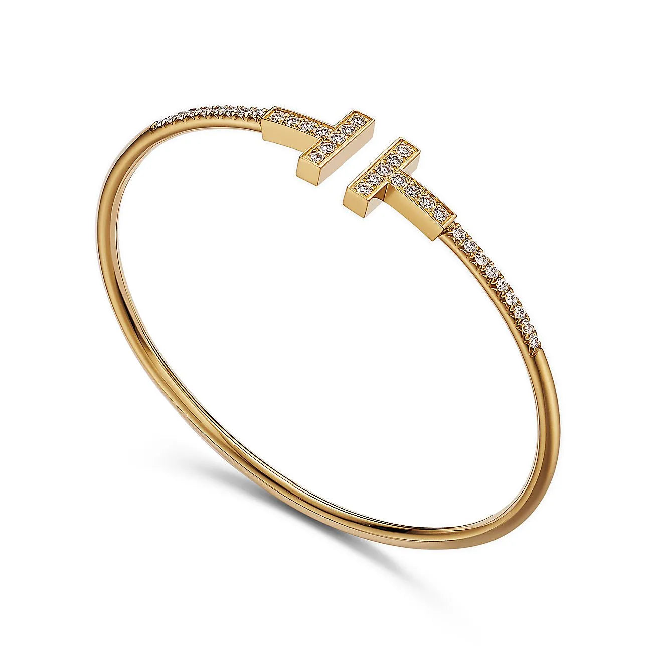 Bracelets T Pavé Diamond In Yellow Gold