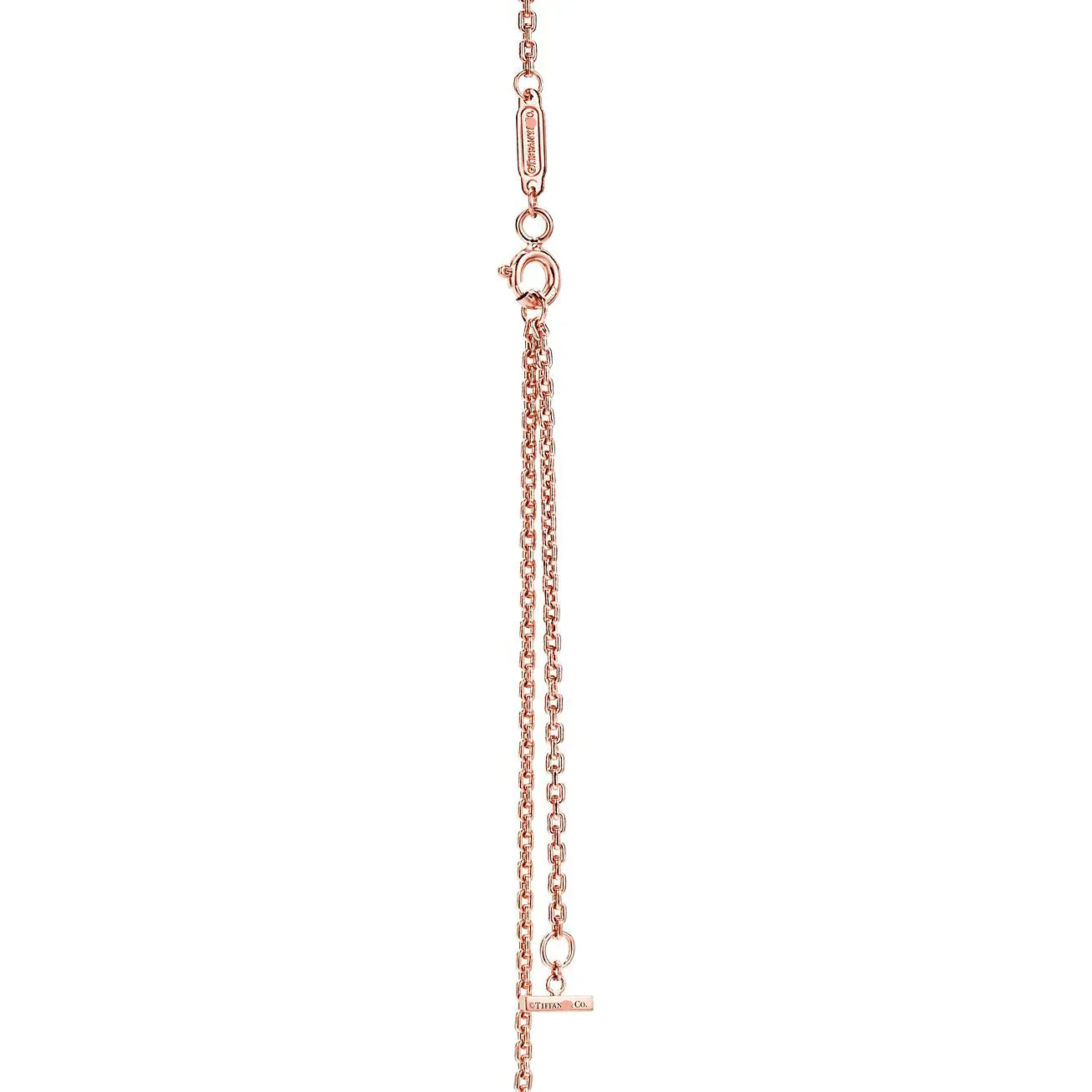 T Smile Pendant in Rose Gold