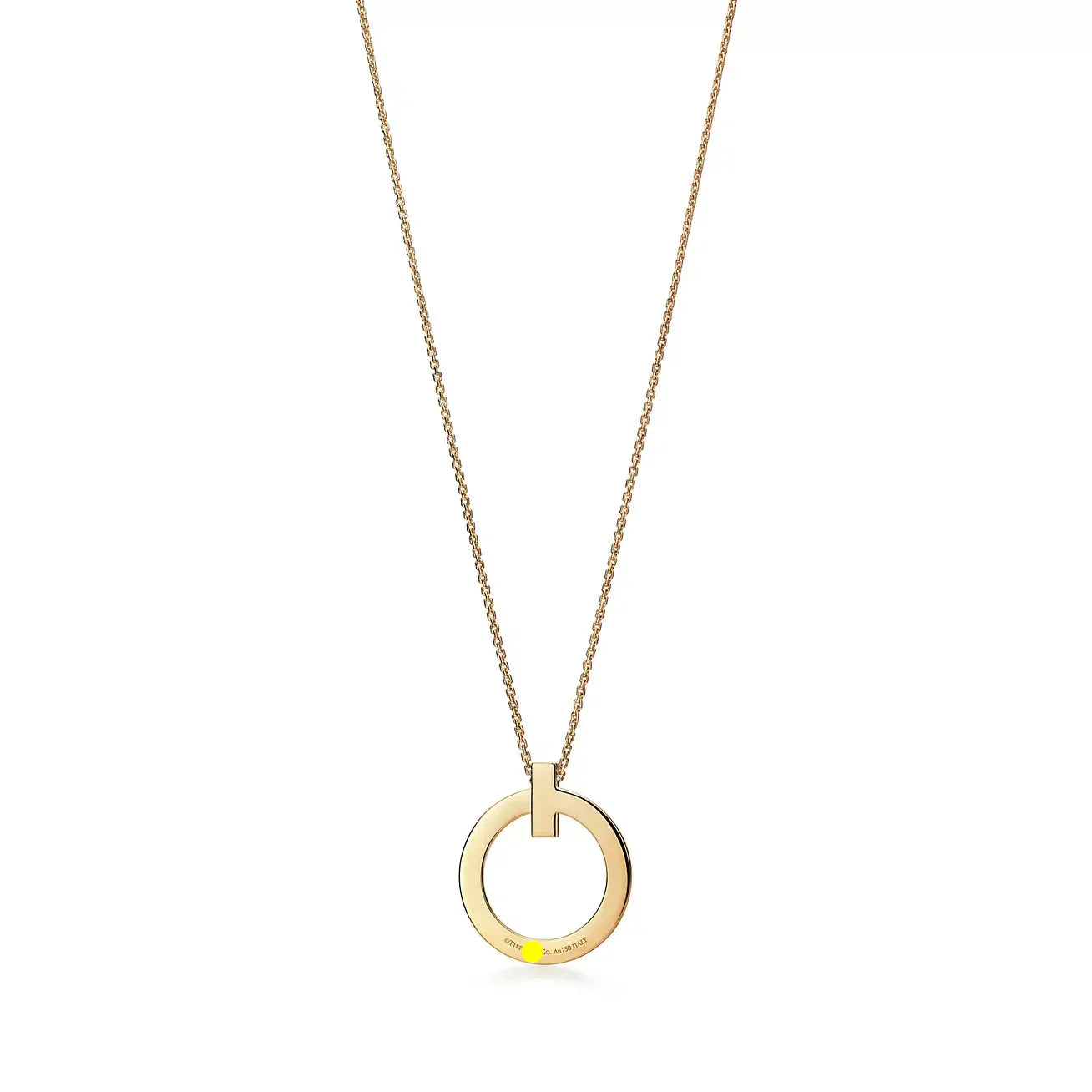 T T1 Circle Pendant Necklace Large