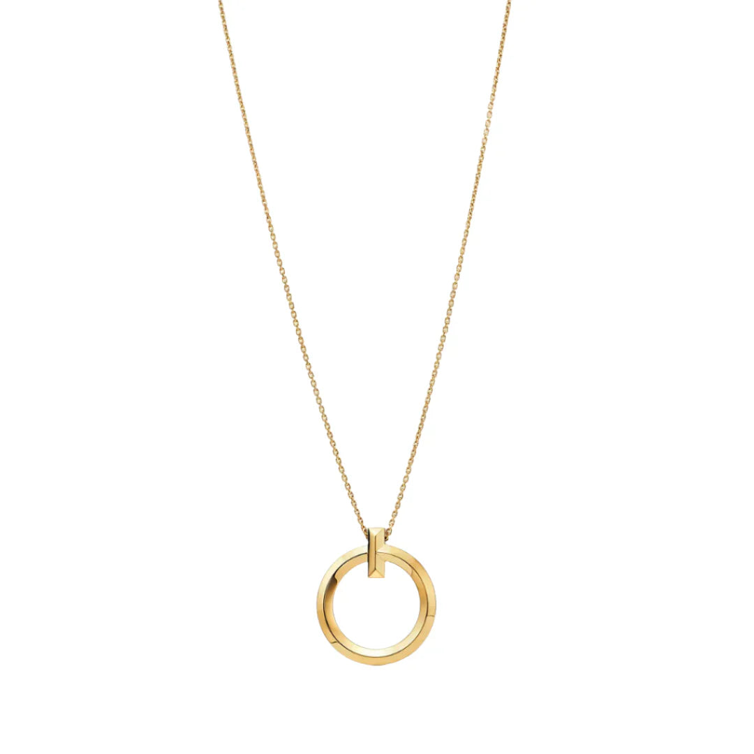 T T1 Circle Pendant Necklace Large