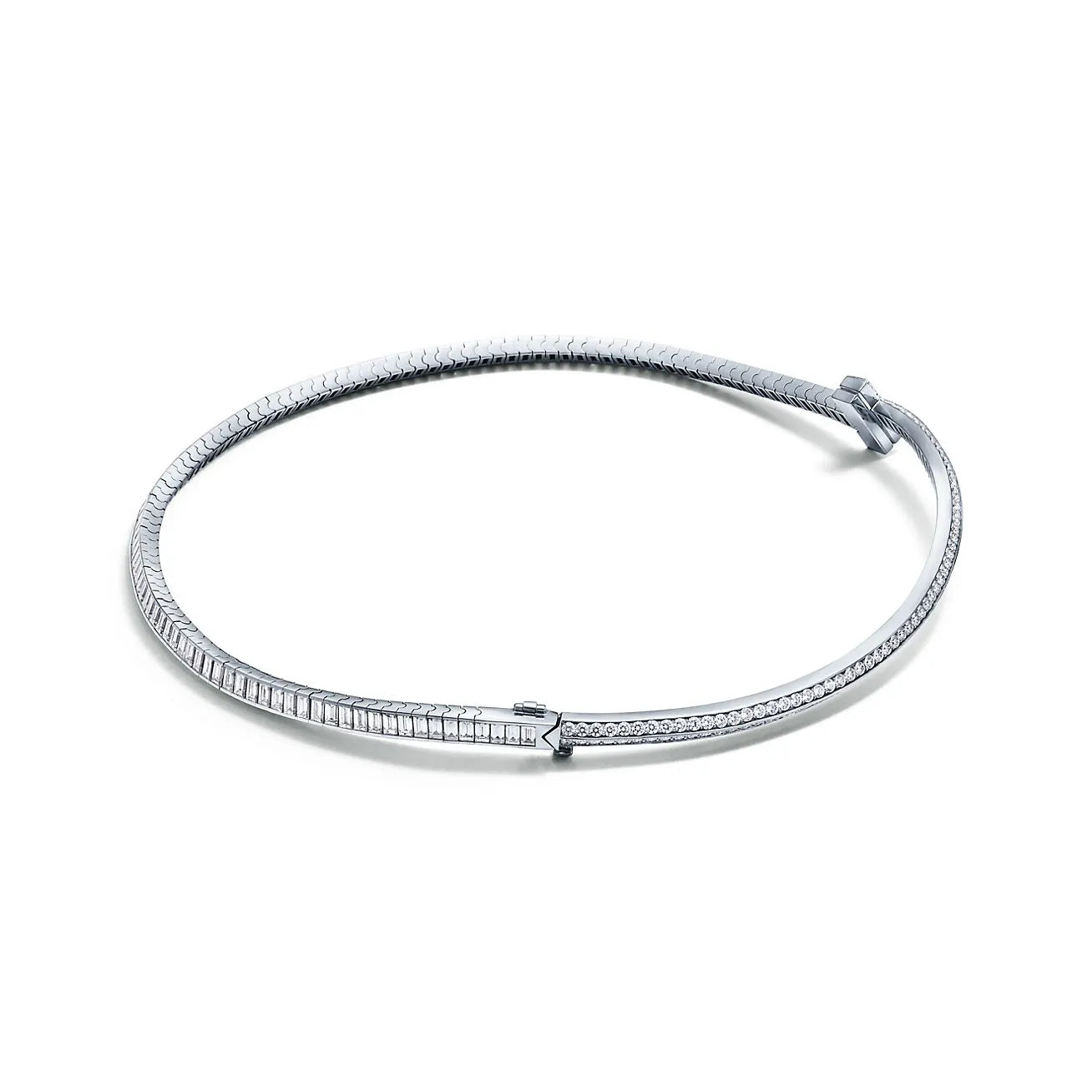 T T1 Diamond Necklace White Gold with Diamonds