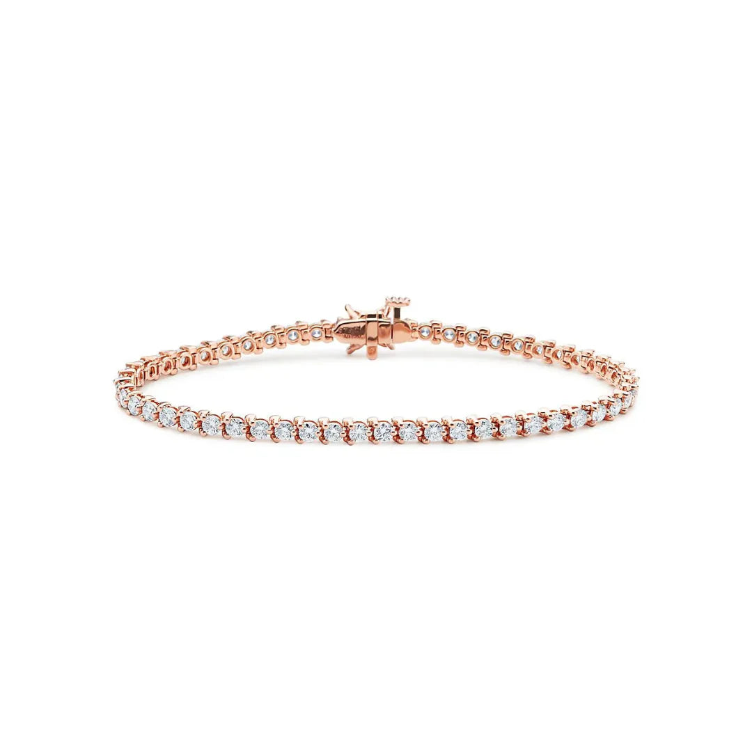 Victoria Tennis Bracelet Rose Gold Full Diamonds