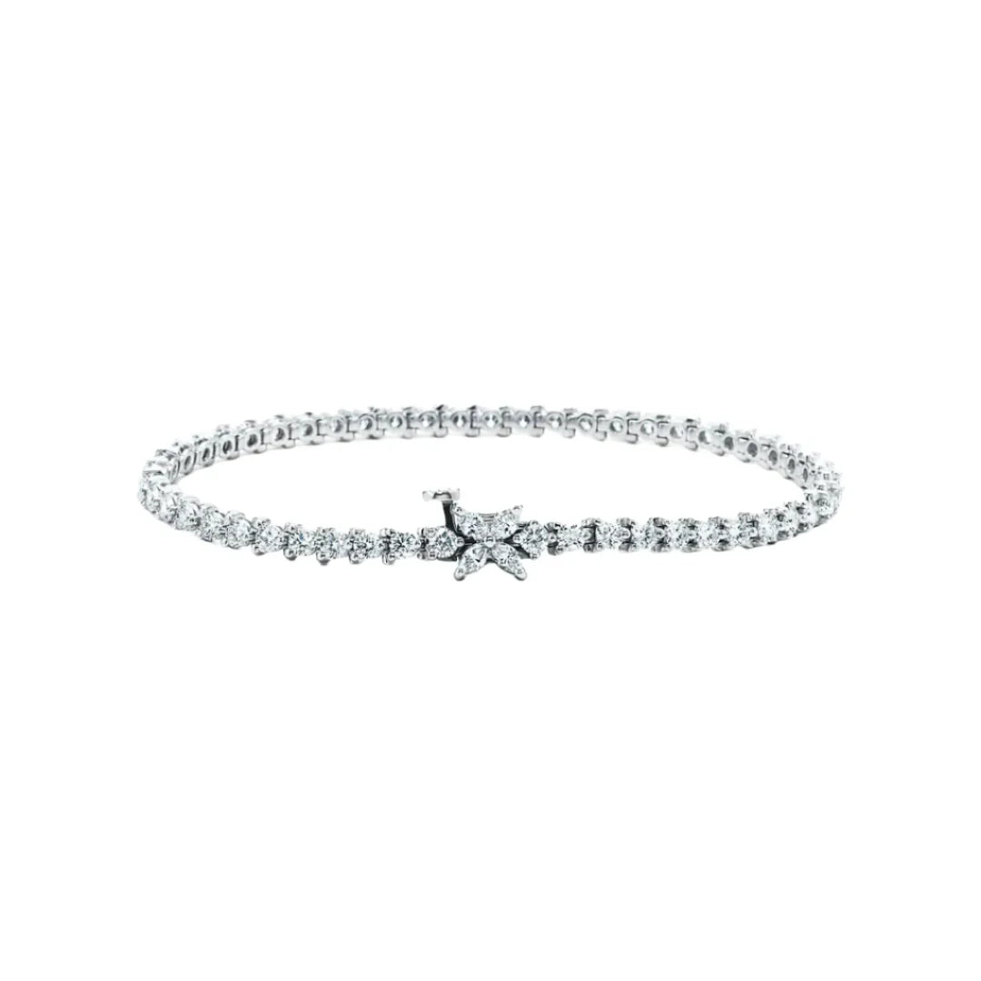 Victoria Tennis Bracelet White Gold Full Diamonds