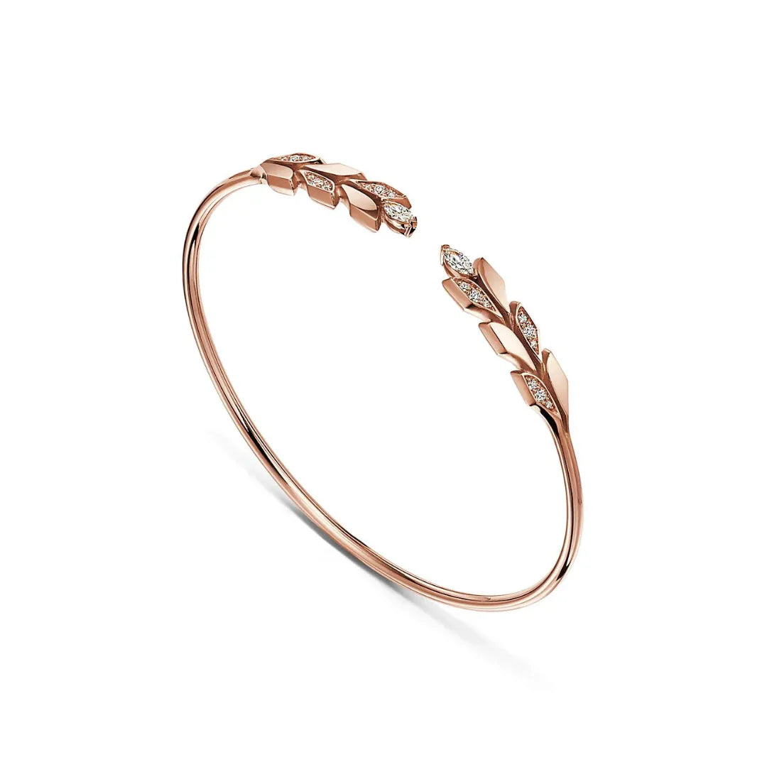 Victoria Vine Wire Bracelet in Rose Gold