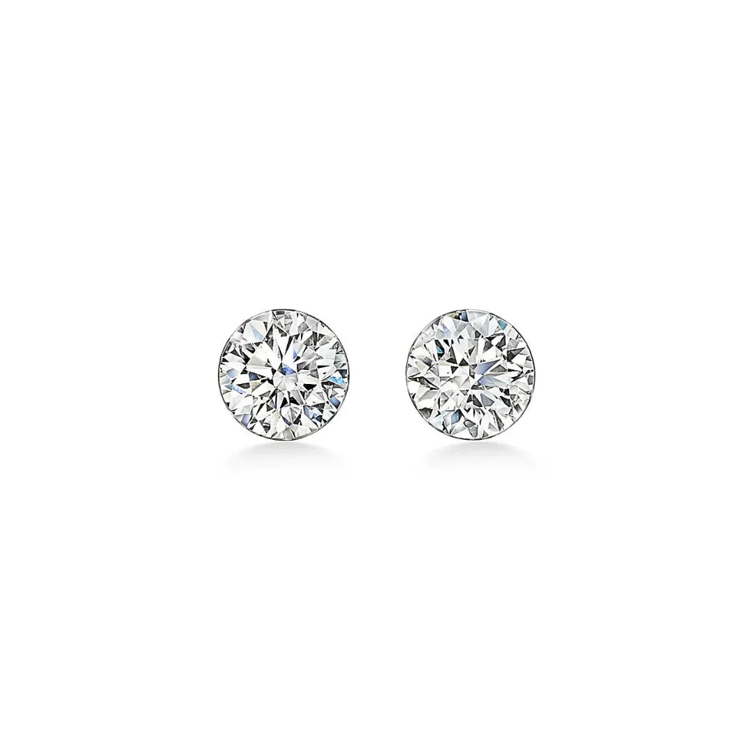 Titan Setting Platinum With Diamonds Earrings