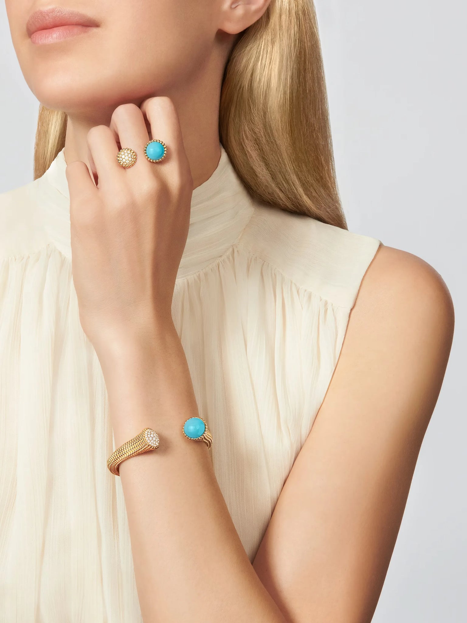 Turquoise Couleurs Bracelet Beaded Cuff