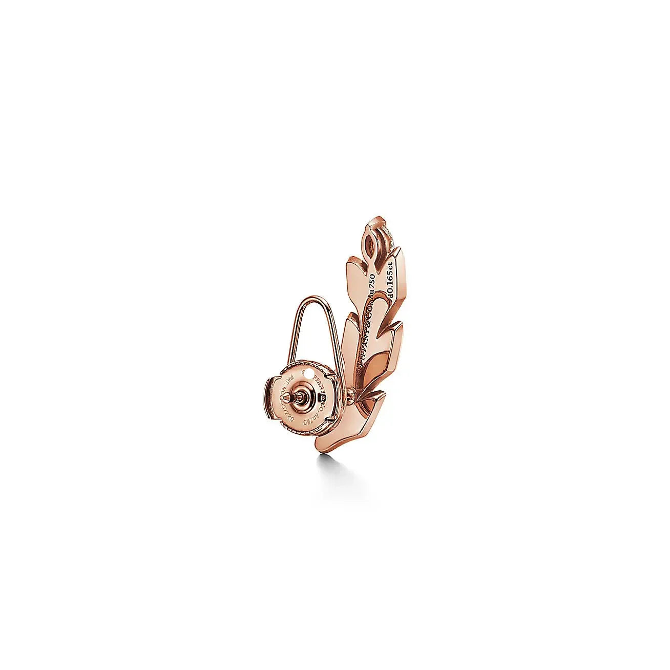 Victoria Vine Climber Rose Gold With Diamonds Earrings