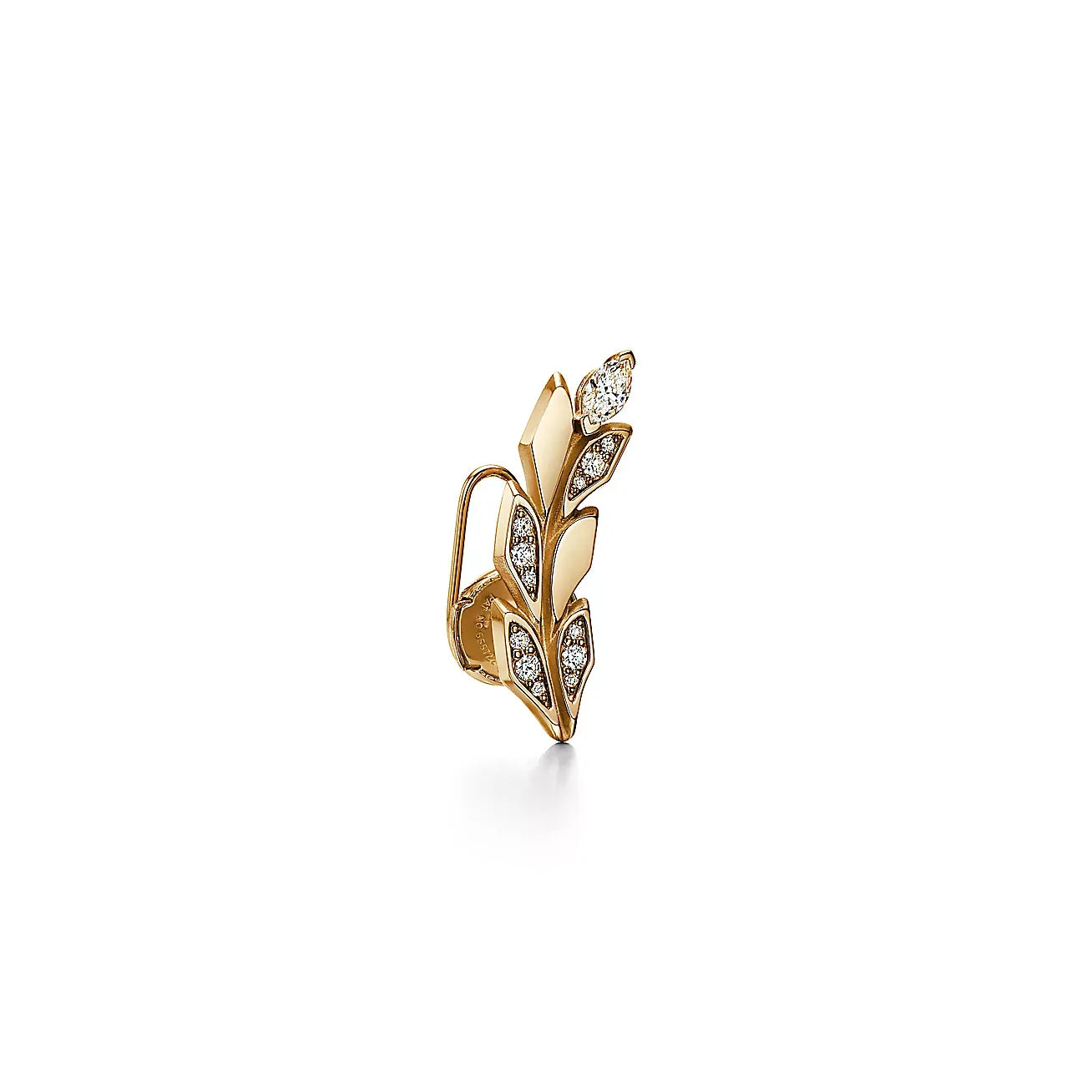 Victoria Vine Climber Yellow Gold With Diamonds Earrings